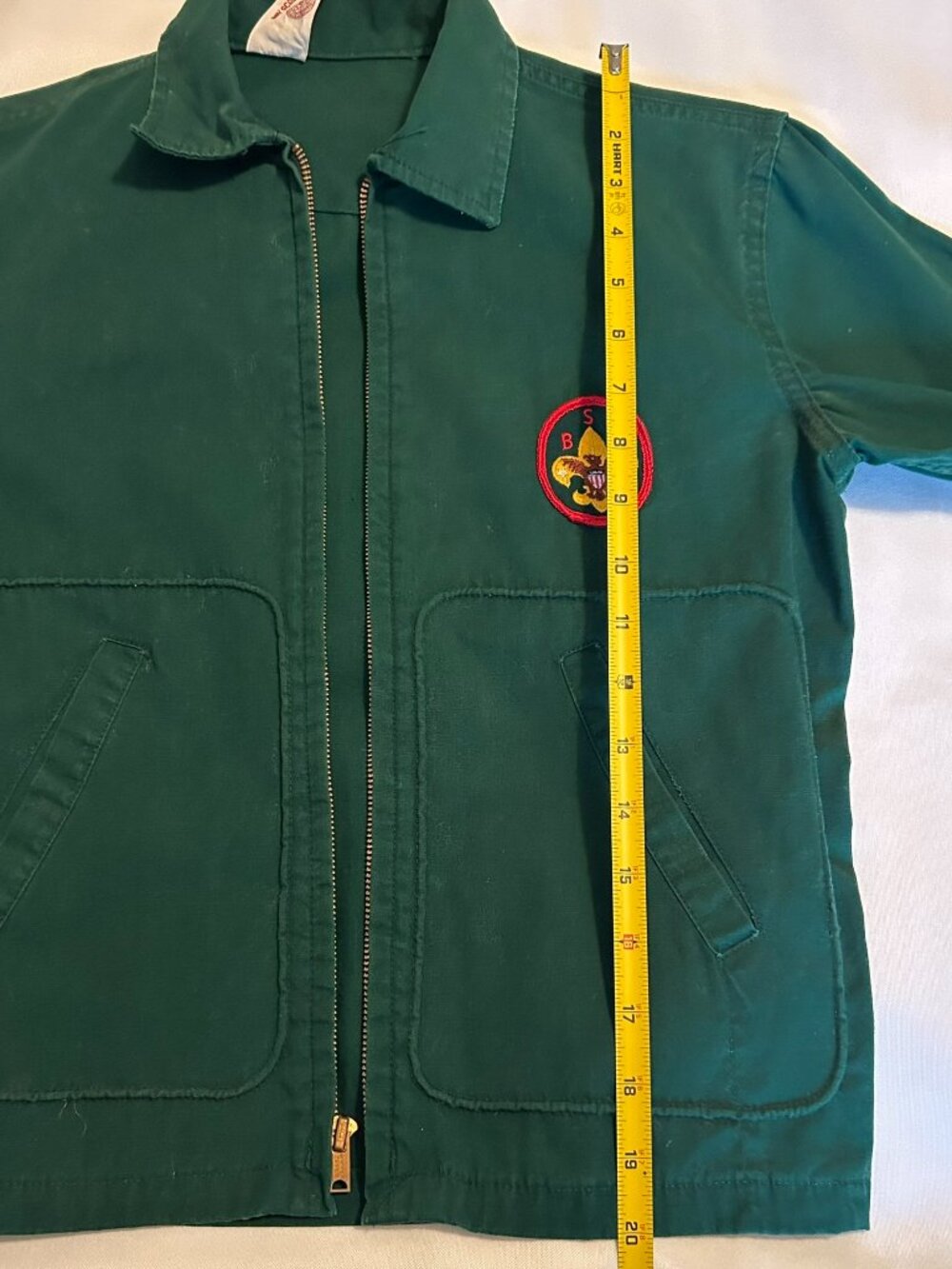 Vintage Boy Scouts of America official Green jacket coat 1960’s with BSA patch - Picture 11 of 12